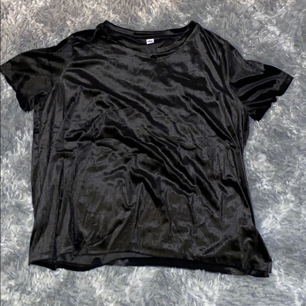 Black velvet top
